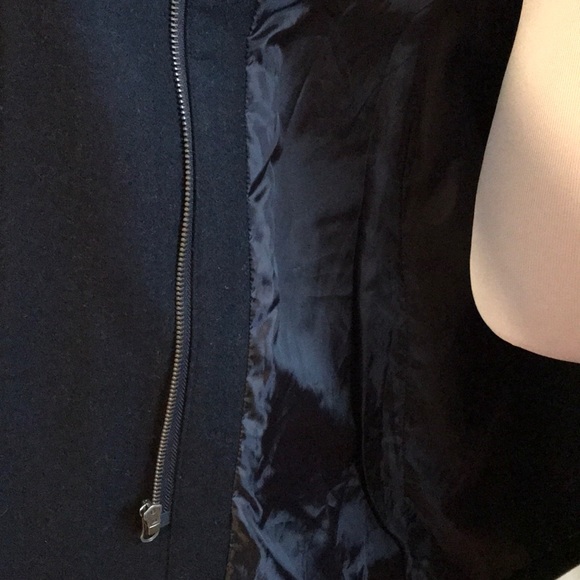 Jack BB Dakota Black Wool Trench Coat. Size Medium - Picture 8 of 8